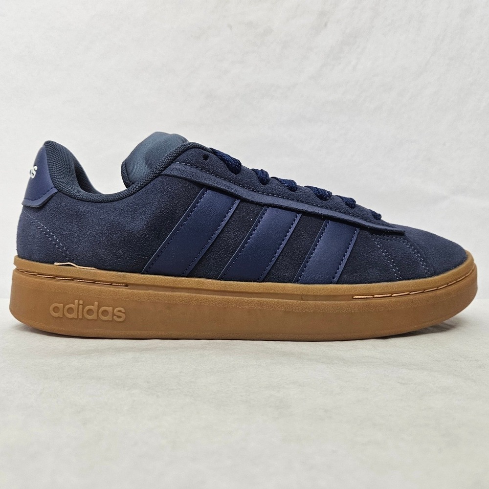 Adidas Grand Court Alpha 00s Sneakers JQ3008 Blue Suede Gum Sole Men Size 9.5 - Picture 12 of 12